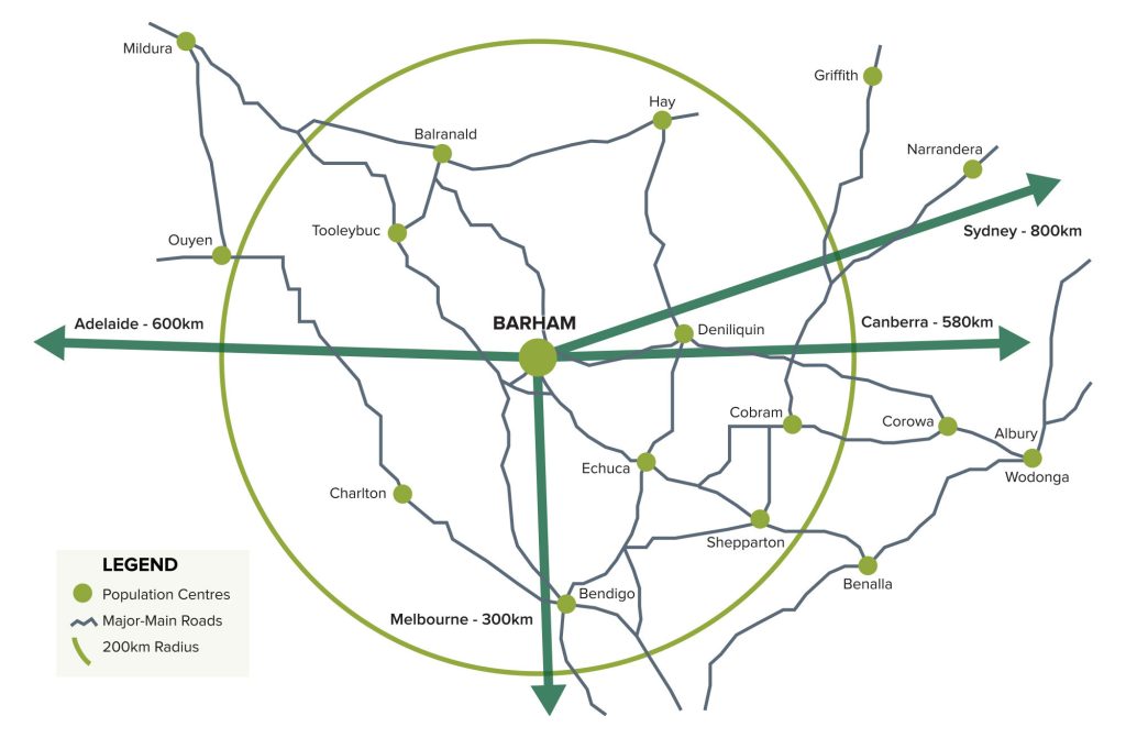 Barham Location Map - Murray Industrial Hemp